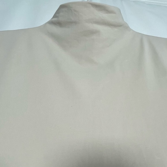 New J CREW Fitted Knit Mockneck Dress with Poplin Skirt In Cream Size S - Picture 12 of 15